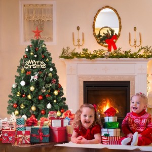 Artificial Holiday Tree Realistic Full-Body Branches Hinged Sections,  Christmas Tree, Foldable Base for Easy Setup and Storage for Home Parties - 1 of 4