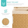 Best Choice Products Wicker Double Laundry Hamper, Divided Storage Basket w/ Linen Liner, Handles - image 4 of 4