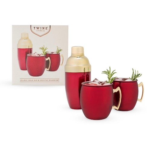 Twine Moscow Mule Mug And Cocktail Shaker, Set Of 3 - Macy's