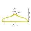 VECELO 30/50/60/100 pk Velvet Clothes Hangers Non Slip & Space-Saving Clothes Hangers with Finger Clips & Tie Rack 9 Color - 3 of 4