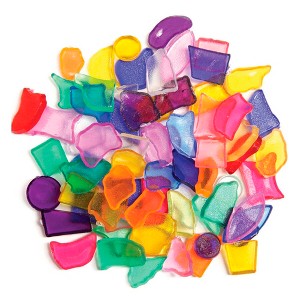 Creativity Street Plastic Mosaic Shapes, Assorted Colors and Sizes, 1 Pound - 1 of 2