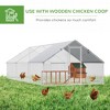 ROOMTEC Large Metal Chicken Coop, Walk-in Chicken Run Outside Galvanized Wire Poultry Chicken Hen Pen Spire Cage with Cover - 4 of 4