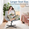 Cross-Legged Office Chair,Seat Height Ranging,No Wheels Armless  360 Degree Swivel Home Office Chair-Cuddlewood - 3 of 4