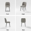 Pexfix Linen Upholstered Dining Chairs with Black Legs Set of 2 - 4 of 4