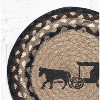 Earth Rugs Round Jute Trivet 10"x10" – Amish Buggy Print with Braided Natural Jute - 2 of 3