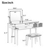 Vanity Table Set Modern with Flip-Top Mirror and Storage Drawers for Bedroom - 3irtyhousy - 4 of 4