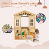 LOVMOR Wooden Playhouse for Kids Outdoor with Working Door - 2 of 4