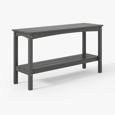 WestinTrends Malibu 55" All Weather HDPE Outdoor Patio Two Shelf Table