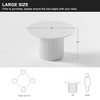 Wooakway 30"H Round Fashion Wooden Table Suitable for Kitchen Conference and Gaming Use One Pedestal Black/Walnut/Natural Wood - 4 of 4