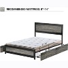 Storage Platform Bed: 4-Drawers & Charging Station, Headboard Included. Metal Slat Support - No Box Spring Needed. - 4 of 4