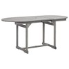 vidaXL Patio Dining Table (47.2 inches -66.9 inches )x31.5 inches x29.5 inches  Solid Acacia Wood - 2 of 4