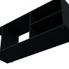 Syemin TV Stands and Consoles Sleek TV Rack Black Open Storage Fits Modern Living Rooms Adds Bold Vibe, Black, 49.61"*15.35"*3.15" - 3 of 4