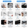 LunaLulinlk Toilet Paper Holder Wall Mount Stainless Steel Shelf with Toilet Roll Storage & Wipes Dispenser for Bathroom - 3 of 4