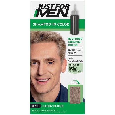 Just For Men Shampoo-In Color Gray Hair Coloring for Men - Sandy Blond - H-10