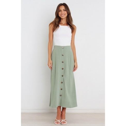 Petal And Pup Women's Rhiannon Skirt - Olive Green 14 : Target