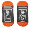 Memoi Women's Nice As Pumpkin Spice Low-Cut Non-Skid Socks - 3 of 4