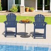 BI&SEA High Adirondack Chair, Outdoor Terrace Bar High Chair, Heavy duty High Adirondack Chair, Deck Weather Resistant HDPE Chair - 2 of 4