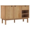 vidaXL Sideboard OTTA 44.9 in.x16.9 in.x28.9 in. Solid Wood Pine - image 2 of 4