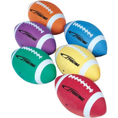 Sportime Gradeballs Youth/Intermediate Rubber Footballs, Size 7, Set of 6