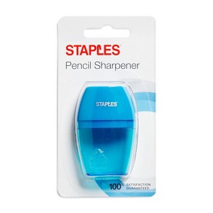 STAPLES MANUAL SINGLE-HOLE PENCIL SHARPENER ASSORTED (10896) 10896-CC - 1 of 3