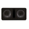 Kicker 48DCWR102 10" Dual Subwoofers Enclosure, Kenwood KAC-9106D Amp with PAC Audio LC-1 Controller, Interconnects & Power Kit - 2 of 4