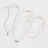 Girls' Initial with Choker and Layered Necklace Set - art class™ Gold - 2 of 3