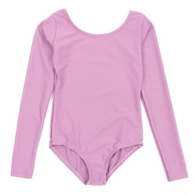 Leveret Girls Long Sleeve Leotard Purple M (8-10) : Target