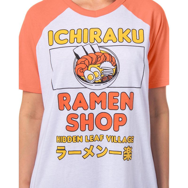 Naruto Shippuden Womens' Ichiraku Ramen Shop Lounge Sleep Shirt Nightgown, 2 of 4