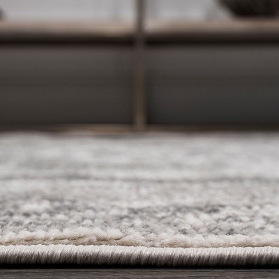 Rosalia Cottage Medallion 5'x8' Reversible Area Rug, Gray/Dark Gray