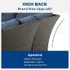 Heynemo 7 Pcs Outdoor Conversation Set All Weather Wicker Sectional Sofa Set Dining Table Chair and Ottoman,Steel Frame - 2 of 4