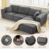 Coucheta 108" L-Shaped Sectional Cloud Couch - Boneless Design, No Assembly, Convertible Sleeper, Deep Corduroy Seat, Multiple Colors - 4 of 4