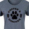Women's - Instant Message - Coffee And Canines Graphic T-shirt Dress - 2 of 4