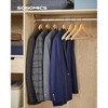 SONGMICS 20 Pack Velvet Wooden Hangers Non-Slip Wooden Hangers Coat Hangers with Shoulder Grooves 360¡ã Swivel Hook Natural - 2 of 4