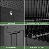 Janey 230 Gallon Waterproof Resin Storage Box, Large Shed, Patio Outdoor Furniture - Maison Boucle - 4 of 4