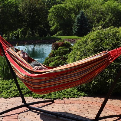 Sunnydaze Large Sunset Cotton Brazilian Double Hammock