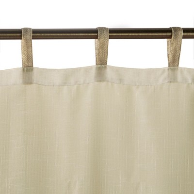 Natural Sheer Polyester Tab Top Curtain Panel