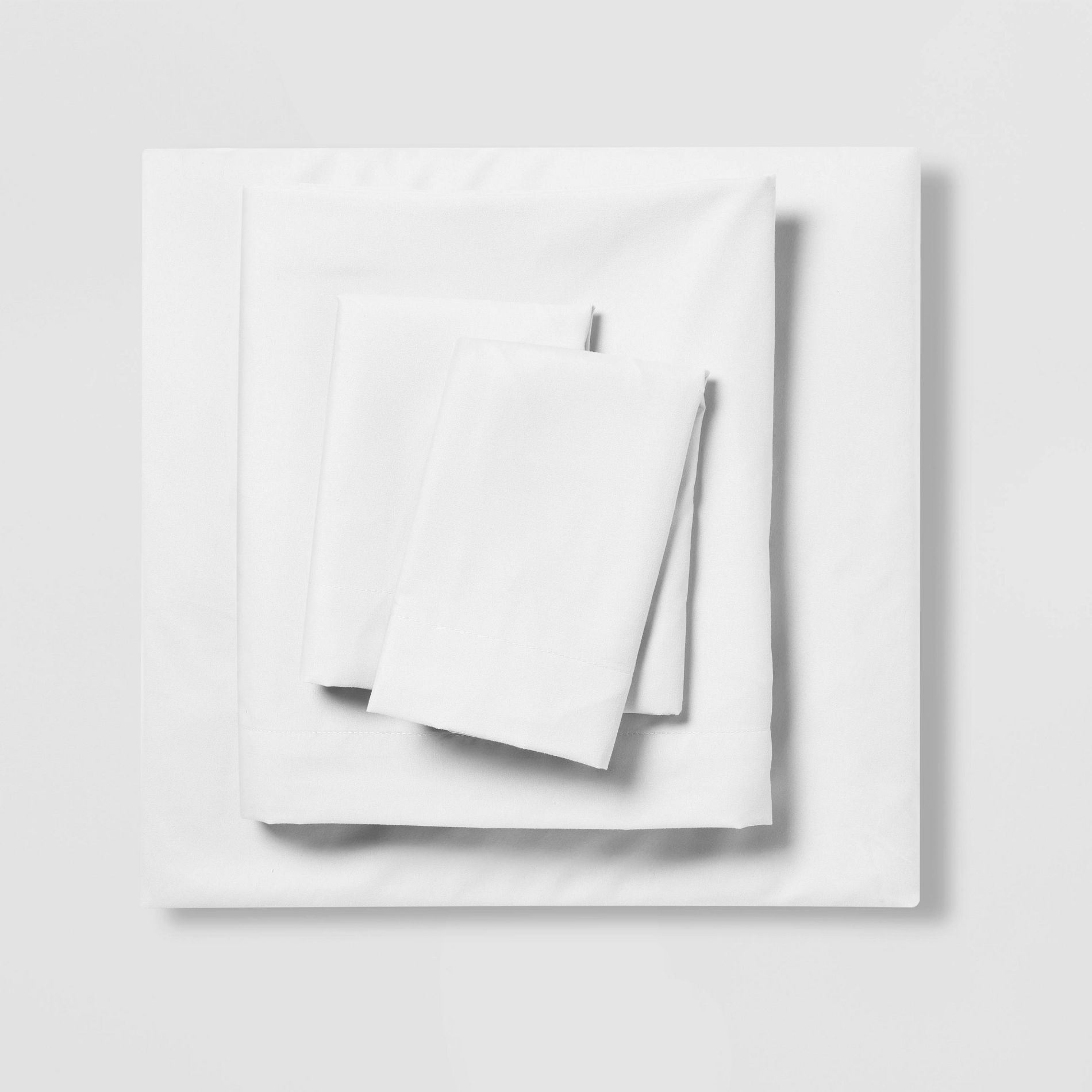 Queen Microfiber Sheet Set White - Room Essentials™: Polyester, Peached Finish, OEKO-TEX Certified, Fits up to 15" Mattress