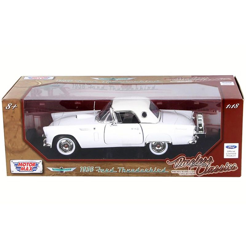 1956 Ford Thunderbird White "Timeless Classics" 1/18 Diecast Model Car by Motormax, 3 of 4