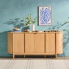 Saracina Home Modern 70" Solid Wood Curved Sideboard Cabinet - 3 of 4