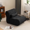 CAVINAS Velvet Recliner Single Seat Comfortable Lounge Chair Sofa Design Sofa with Waist Pack Padding - 4 of 4