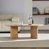 OUTSUPPLY Coffee Table, Modern MDF Pedestal Table for Small Spaces, Apartment Living Room & Bedroom, Easy Assembly - 4 of 4