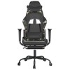 vidaXL Gaming Chair with Footrest Black and Camouflage Faux Leather - 3 of 4