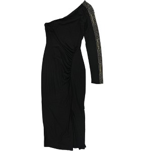GUESS Womens Embellished Ruched Asymmetrical Sheath Dress - 1 of 2