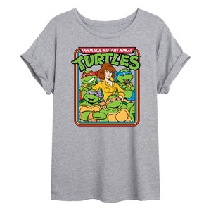 Women's - Teenage Mutant Ninja Turtles - Retro Group April Oversized Graphic T-Shirt - 1 of 4