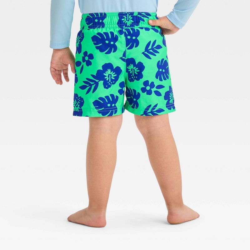 Toddler Boys' Hibiscus Floral Swim Shorts - Cat & Jack™, 4 of 5