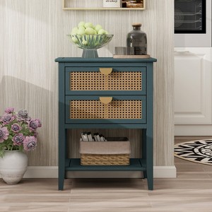 Srorage Cabinet, Natural Rattan, American Furniture, Suitable for Bedroom, Living Room, Study - 1 of 4