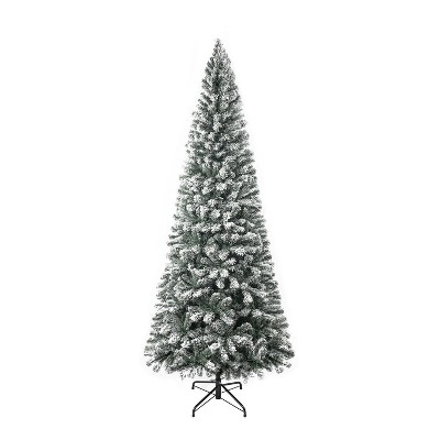 Home Imports Emporium Salzburg Frosted Slim Pre-Lit Artificial Christmas Prelit Tree, Green
