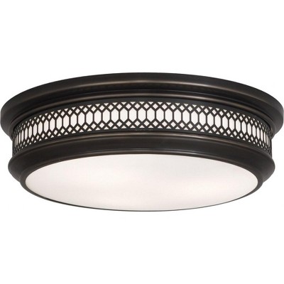 Robert Abbey Lighting Williamsburg Tucker - Light Flush Mount in  Deep Patina Bronze