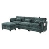 GDFStudio Alger Modern 112" L-Shaped Chenille Upholstered Sectional Sofa with Movable Storage Ottoman and Phone Holde - 2 of 4
