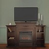 Barton 70" Media Mantel TV Stand for Insert Fireplace Bookcases Shelf (Espresso, Stand only) - 2 of 4